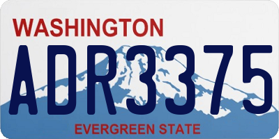 WA license plate ADR3375