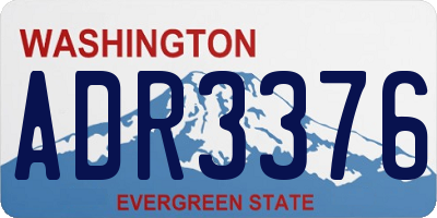 WA license plate ADR3376