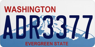 WA license plate ADR3377