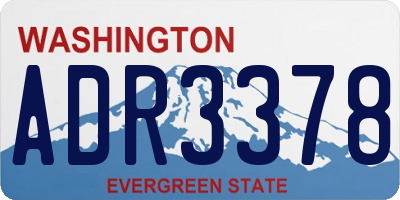 WA license plate ADR3378