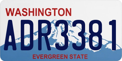 WA license plate ADR3381