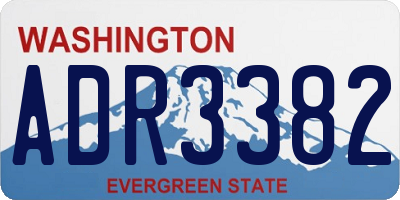 WA license plate ADR3382