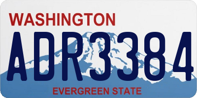 WA license plate ADR3384