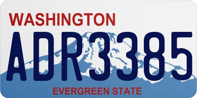 WA license plate ADR3385