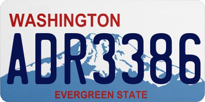 WA license plate ADR3386