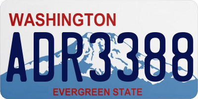 WA license plate ADR3388