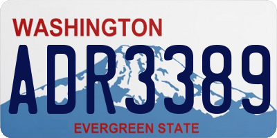 WA license plate ADR3389
