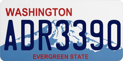 WA license plate ADR3390