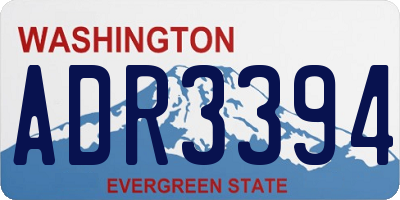 WA license plate ADR3394