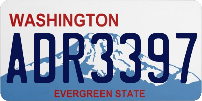 WA license plate ADR3397