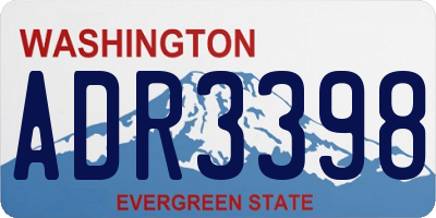 WA license plate ADR3398