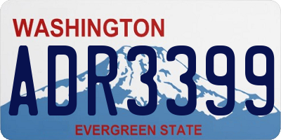 WA license plate ADR3399