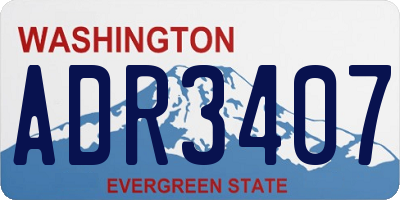 WA license plate ADR3407