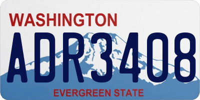 WA license plate ADR3408