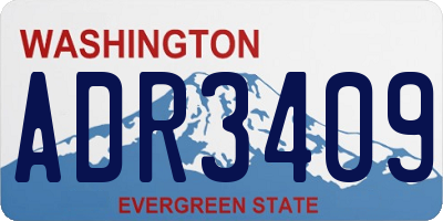 WA license plate ADR3409