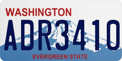 WA license plate ADR3410