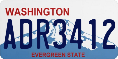 WA license plate ADR3412