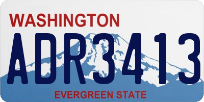 WA license plate ADR3413