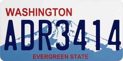 WA license plate ADR3414