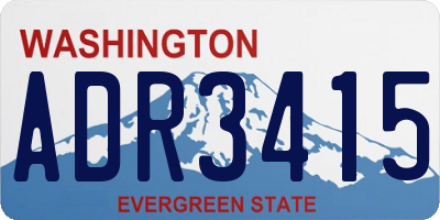 WA license plate ADR3415