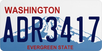 WA license plate ADR3417
