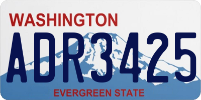 WA license plate ADR3425