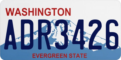 WA license plate ADR3426