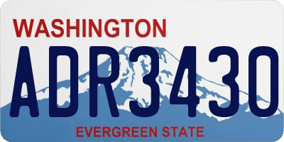 WA license plate ADR3430