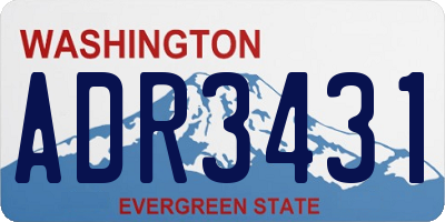 WA license plate ADR3431