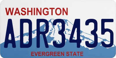 WA license plate ADR3435