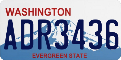 WA license plate ADR3436