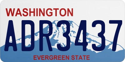 WA license plate ADR3437