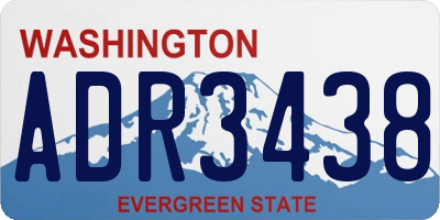 WA license plate ADR3438