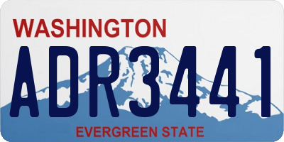 WA license plate ADR3441