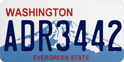 WA license plate ADR3442