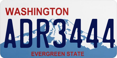 WA license plate ADR3444
