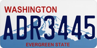 WA license plate ADR3445