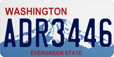 WA license plate ADR3446