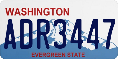 WA license plate ADR3447