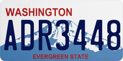 WA license plate ADR3448