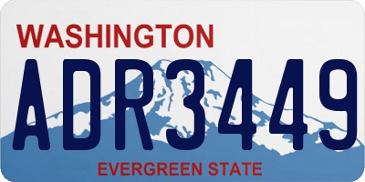 WA license plate ADR3449