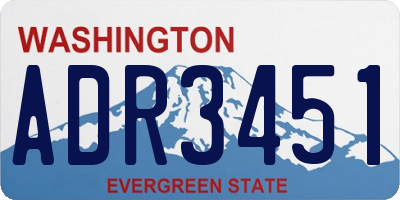 WA license plate ADR3451
