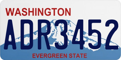 WA license plate ADR3452
