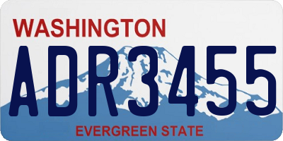 WA license plate ADR3455