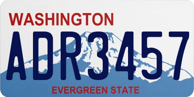 WA license plate ADR3457