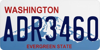 WA license plate ADR3460