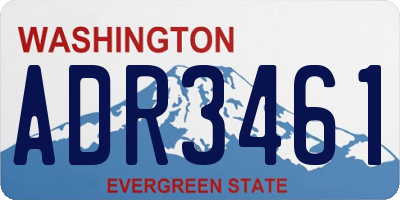 WA license plate ADR3461