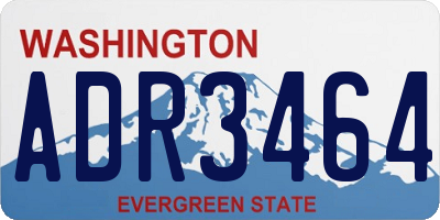 WA license plate ADR3464