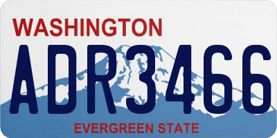 WA license plate ADR3466