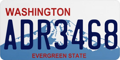 WA license plate ADR3468